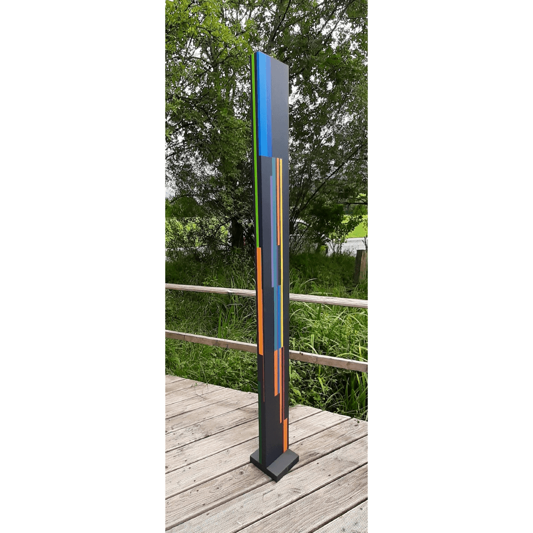 Peter Kuyper - Stele 276 - 20 x 200 cm, Acryl auf Holz